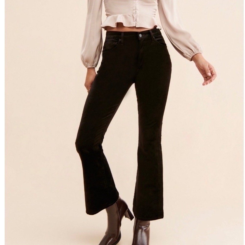 Citizens of Humanity Brown Velvet Lilah High Rise Bootcut Flare Jeans size 28